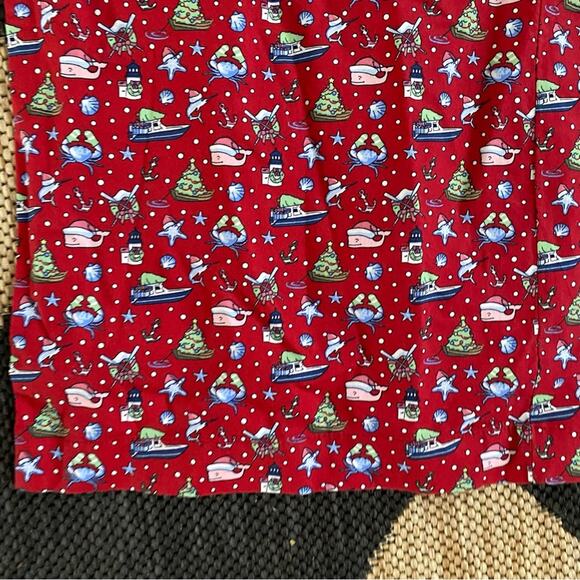 NEW $59 Vineyard Vines Preppy Printed Whale Lounge Pant Red Christmas XL NWT - Picture 4 of 14